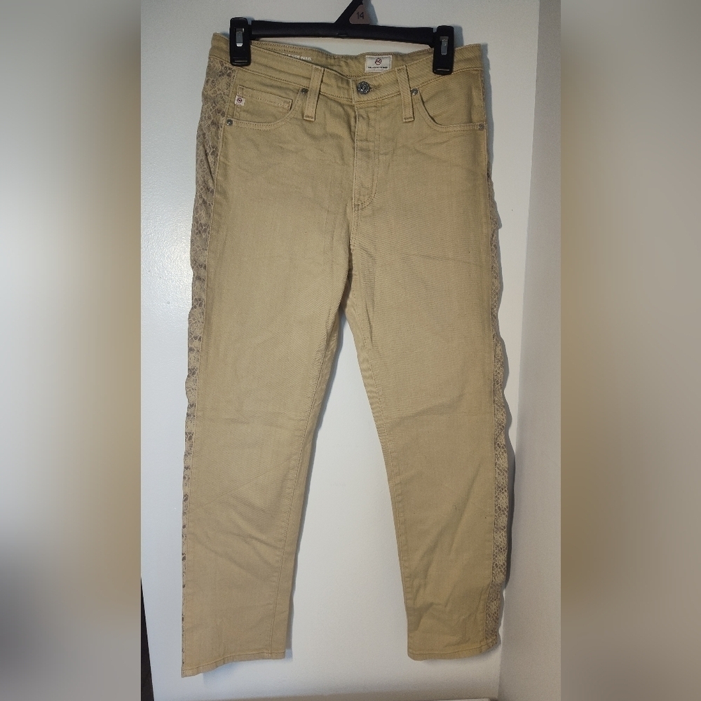 Adriano Goldschmied Tan Jeans with Side Detailing Size 28 #610
